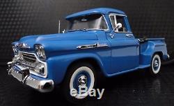 1 1950s Chevy Pickup Truck Vintage Classic Model Car Carousel Blue Metal 18 Race