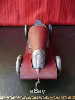 1$ Rare 1930's CR Rossignol JEP CIJ JRD France Tin Wind-up Boat Tail Race Car