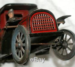 10 Rare Antique Karl Bub Tin Wind-up Toy Car C. 1910