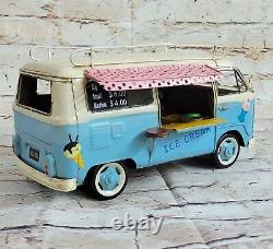 118 Alloy Diecast Classical Minibus Pull Back Car toys Mini Vintage Home Art