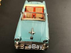12 1950's Bandai Japan Tin Friction Toy Car Ford Sunliner, Opening Trunk & Seat