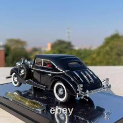 143 Black Vintage Classic Old Car Alloy Model Diecasts Vintage Collection Toys