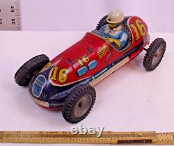 #16 Speed King Open Wheel Race Car Tin Friction Toy Japan