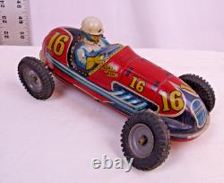 #16 Speed King Open Wheel Race Car Tin Friction Toy Japan