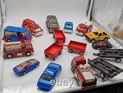 (16) Vintage Tootsie Toys Cars Trucks Rare Action News! Fire Trucks Porchse