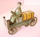 1800s GERMAN TIN WIND UP 6 LUGGAGE BAGGAGE PORTER DELIVERY CAR