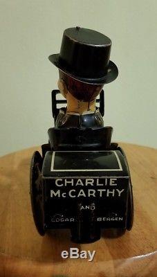 1900s MARX CHARLIE McCARTHY & EDGAR BERGEN LITHO TIN WIND-UP CRAZY CAR