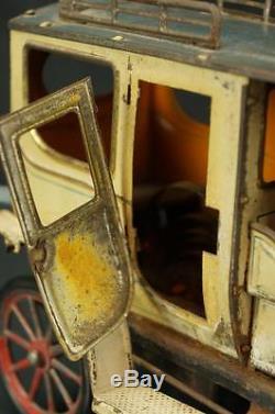 1910 German Carette Touring Limosine Clockwork Wind Up Original Car Vintage Toy