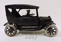 1920's Antique Arcade Model T Touring Sedan Car With Original Driver Exc Vintage