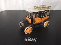1920's Greppert & Kelch G&K Germany Tin Windup Taxi Toy Car with Driver