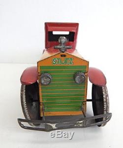 1920's Vintage Antique Marx Stutz Bearcat Tin Wind Up 16 Toy Car VERY RARE