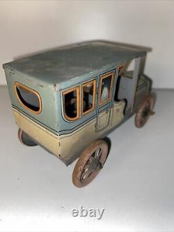 1920s Bing Germany Tin Litho Wind-Up Sedan Car Limousine Taxi