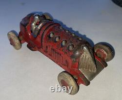 1920s CAST HUBLEY IRON RED PISTON RACER / RACE CAR #6