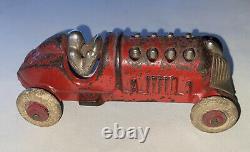 1920s CAST HUBLEY IRON RED PISTON RACER / RACE CAR #6