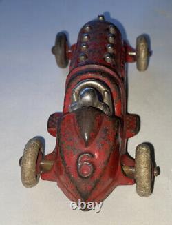 1920s CAST HUBLEY IRON RED PISTON RACER / RACE CAR #6