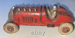 1920s CAST HUBLEY IRON RED PISTON RACER / RACE CAR #6