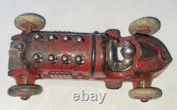 1920s CAST HUBLEY IRON RED PISTON RACER / RACE CAR #6