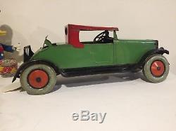 1920s Chein Hercules Tin Toy Roadster Auto Large 18 inch Car