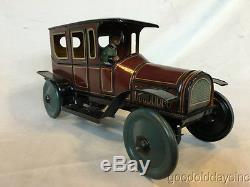 1920s German KARL BUB Tin Windup Toy Car with Original Box & Receipt KBN Germany