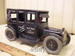1920s STRAUSS Dizzy Lizzy Leaping Lena Wind Up Toy Car