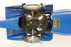1927 KINGSBURY BLUEBIRD RACER RACE CAR + ORIGINAL BOX PRESSED STEEL WIND UP TOY