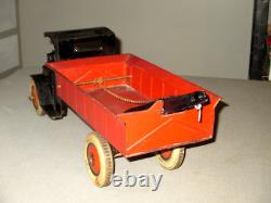 1928 J. Chen Hercules C- Mack Cab Wrecker Tow Truck-20-pressed Steel Antique Toy