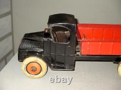 1928 J. Chen Hercules C- Mack Cab Wrecker Tow Truck-20-pressed Steel Antique Toy