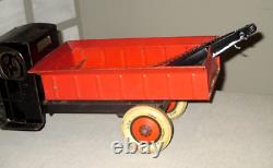 1928 J. Chen Hercules C- Mack Cab Wrecker Tow Truck-20-pressed Steel Antique Toy