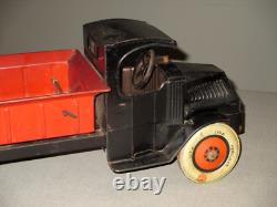1928 J. Chen Hercules C- Mack Cab Wrecker Tow Truck-20-pressed Steel Antique Toy