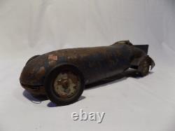 1930 Kingsbury Bluebird Tin Wind Up Land Speed Record Pressed Steel Racer Car