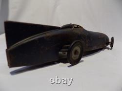 1930 Kingsbury Bluebird Tin Wind Up Land Speed Record Pressed Steel Racer Car