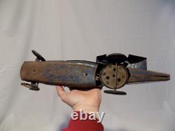 1930 Kingsbury Bluebird Tin Wind Up Land Speed Record Pressed Steel Racer Car