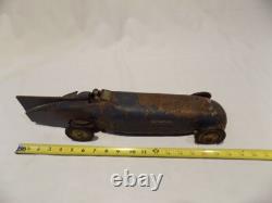 1930 Kingsbury Bluebird Tin Wind Up Land Speed Record Pressed Steel Racer Car