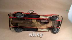 1930' LOUIS MARX Siren Fire Chief Car 1st Battery ORIGINAL CONDITION with Siren