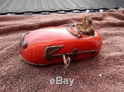 1930'S LINDSTROM Tin Windup Skeeter-Bug Bumper Car Toy Vintage