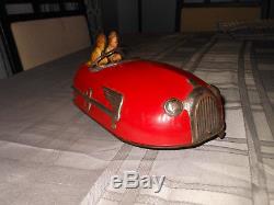 1930'S LINDSTROM Tin Windup Skeeter-Bug Bumper Car Toy Vintage