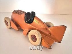 1930's HUBLEY CAST IRON RACE CAR -7-INCH- HTF VERY GOOD ORIGINAL VINTAGE CAR
