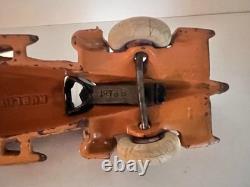 1930's HUBLEY CAST IRON RACE CAR -7-INCH- HTF VERY GOOD ORIGINAL VINTAGE CAR