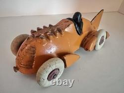 1930's HUBLEY CAST IRON RACE CAR -7-INCH- HTF VERY GOOD ORIGINAL VINTAGE CAR