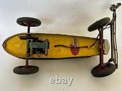 1930's Kokomo Stamped Metals Co Electric Race Car Stamped Steel Toy