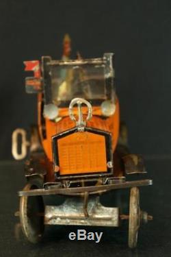 1930's Louis Marx Amos N Andy Fresh Air Tin Wind Up Taxi Cab Car Jalopy Toy