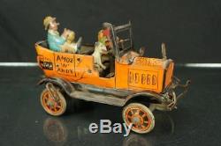 1930's Marx Amos N Andy Fresh Air Taxi Cab Car Tin Wind Up Character Toy