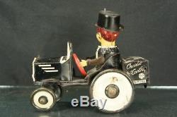 1930's Marx Charlie Mccarthy Carzy Dipsy Car Tin Wind Up Comic Character Toy