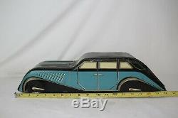 1930's Voision Large Streamline Biscuit Tin Car, Original