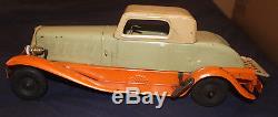 1930s GIRARD MARX WIND-UP PIERCE ARROW COUPE PRESSED STEEL CAR NONE BETTER