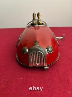 1930s Lindstrom Doodle or Skeeter Bug Bumper Car Pressed Steel Wind-Up Toy Works