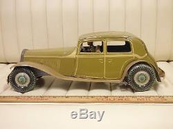 1930s METTOY Staff Car Tin Wind Up Toy Car Great Britain England