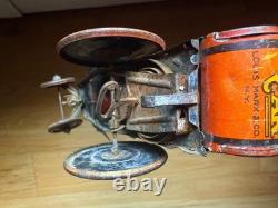 1930s Marx Whoopee Car Tin Litho Windup Crazy Car Cowboy Driver Cow Wheels