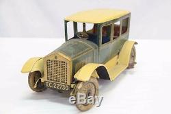 1930s Tippco Tin Dunlop Cord Wind Up Limousine Old Timer+Driver Car Toy#8595