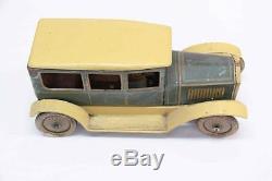1930s Tippco Tin Dunlop Cord Wind Up Limousine Old Timer+Driver Car Toy#8595